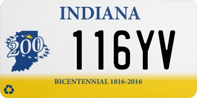 IN license plate 116YV