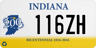 IN license plate 116ZH