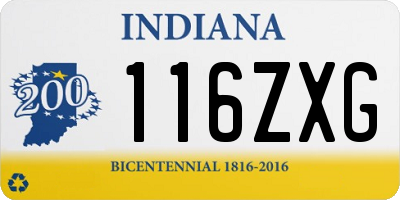 IN license plate 116ZXG