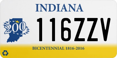 IN license plate 116ZZV