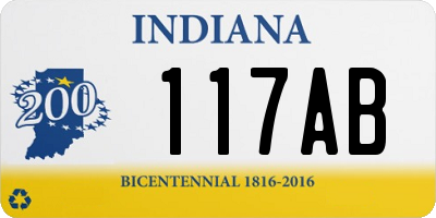 IN license plate 117AB