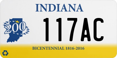 IN license plate 117AC