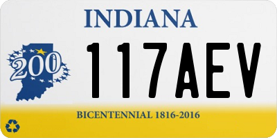 IN license plate 117AEV