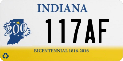 IN license plate 117AF