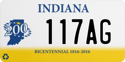 IN license plate 117AG