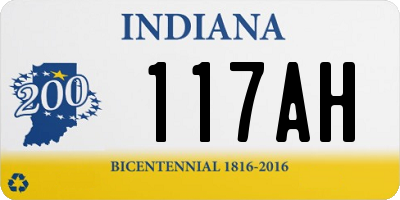 IN license plate 117AH