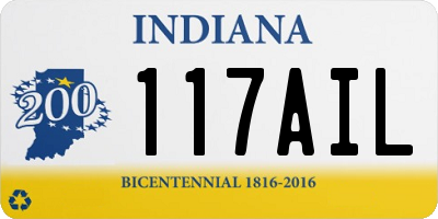 IN license plate 117AIL