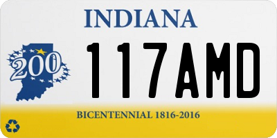 IN license plate 117AMD