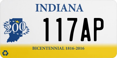 IN license plate 117AP