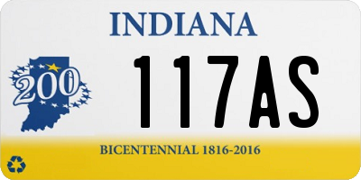 IN license plate 117AS