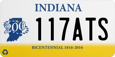 IN license plate 117ATS