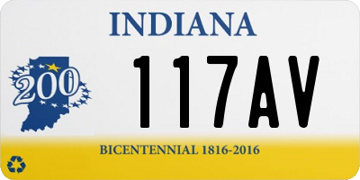 IN license plate 117AV