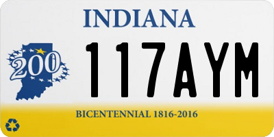 IN license plate 117AYM