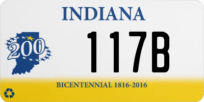 IN license plate 117B