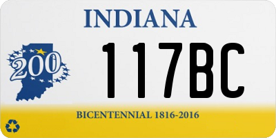 IN license plate 117BC