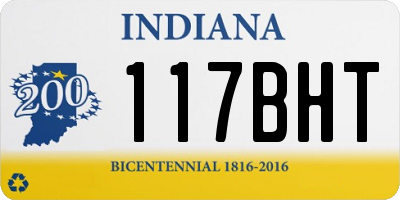 IN license plate 117BHT