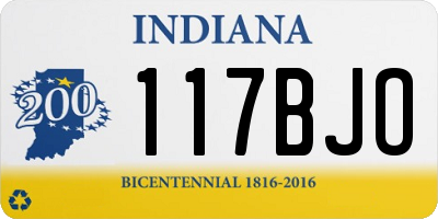 IN license plate 117BJO