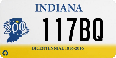 IN license plate 117BQ
