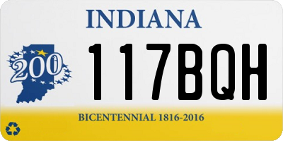 IN license plate 117BQH