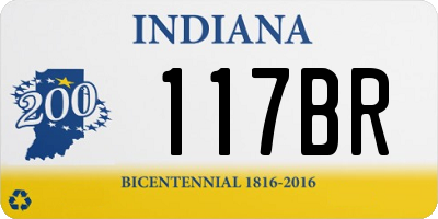 IN license plate 117BR