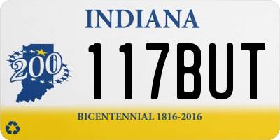 IN license plate 117BUT