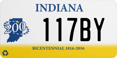 IN license plate 117BY
