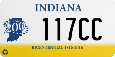 IN license plate 117CC