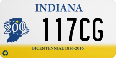 IN license plate 117CG