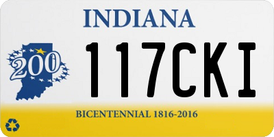 IN license plate 117CKI