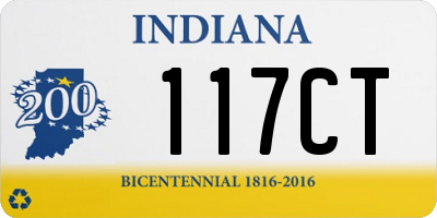 IN license plate 117CT