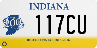 IN license plate 117CU