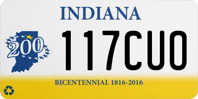 IN license plate 117CUO