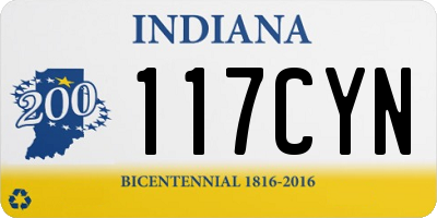 IN license plate 117CYN
