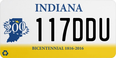 IN license plate 117DDU