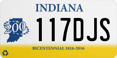 IN license plate 117DJS