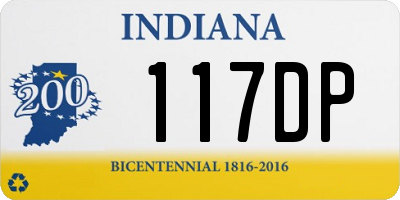 IN license plate 117DP