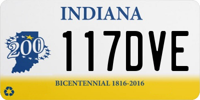 IN license plate 117DVE