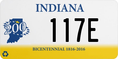 IN license plate 117E