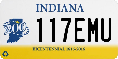 IN license plate 117EMU