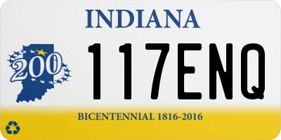 IN license plate 117ENQ