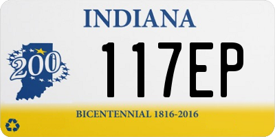 IN license plate 117EP