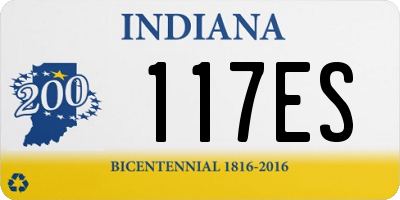 IN license plate 117ES