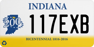 IN license plate 117EXB