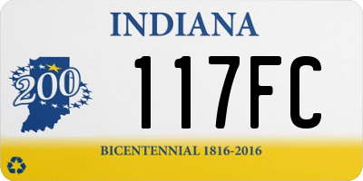 IN license plate 117FC