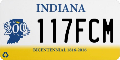 IN license plate 117FCM