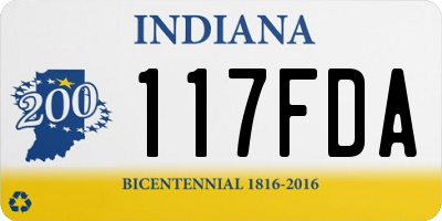 IN license plate 117FDA