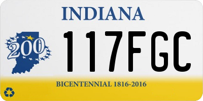 IN license plate 117FGC