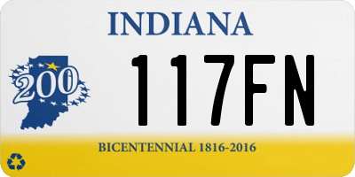 IN license plate 117FN