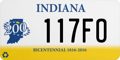 IN license plate 117FO