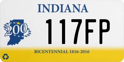 IN license plate 117FP